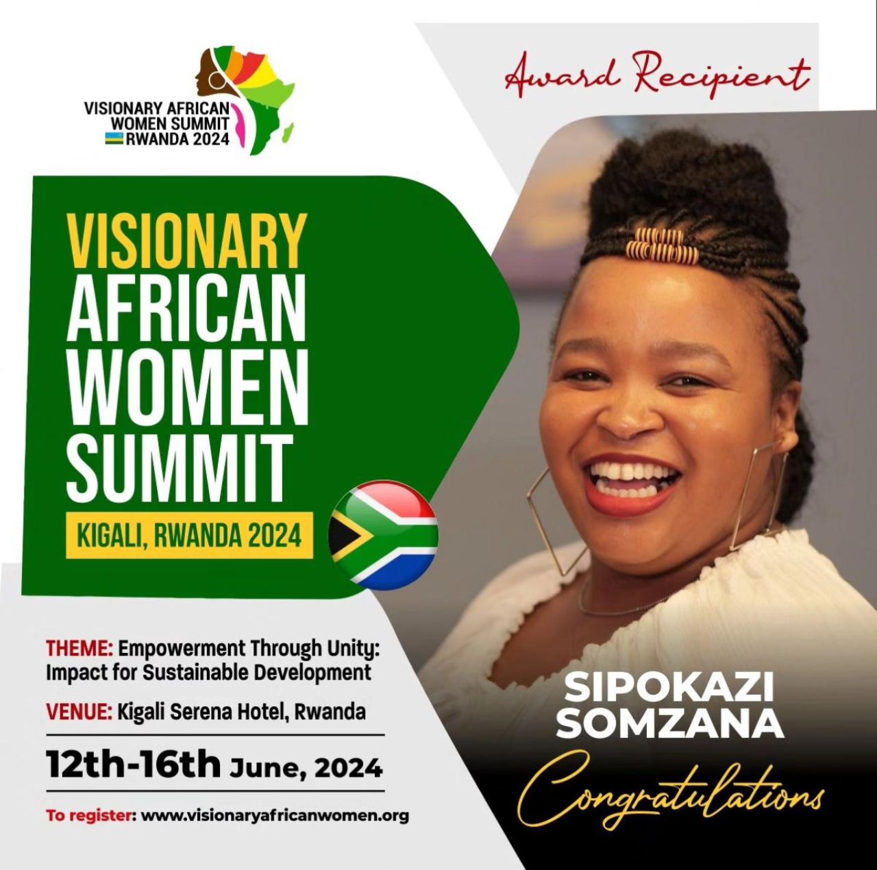 Sipokazi Somzana; Visionary African Woman Award 2024 Recipient